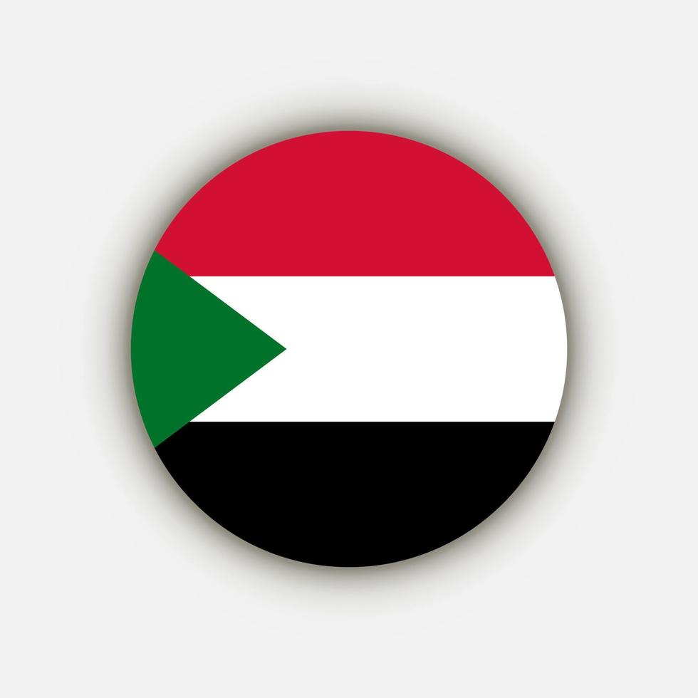 país sudão. bandeira do sudão. ilustração vetorial. vetor