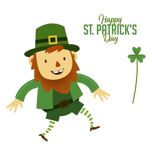 Mascote do personagem de desenho animado St Patricks Day vetor