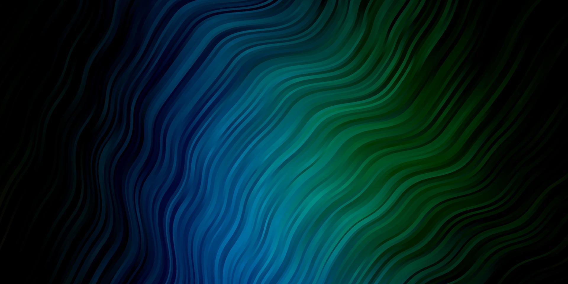 padrão de vetor azul e verde escuro com linhas curvas.