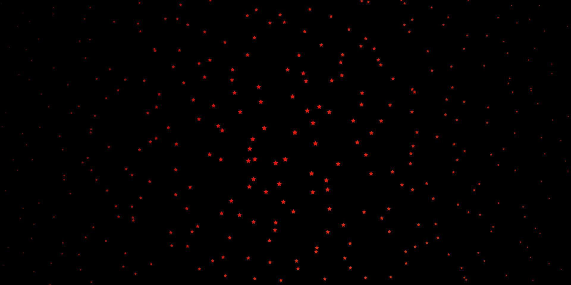 textura vector laranja escuro com belas estrelas.