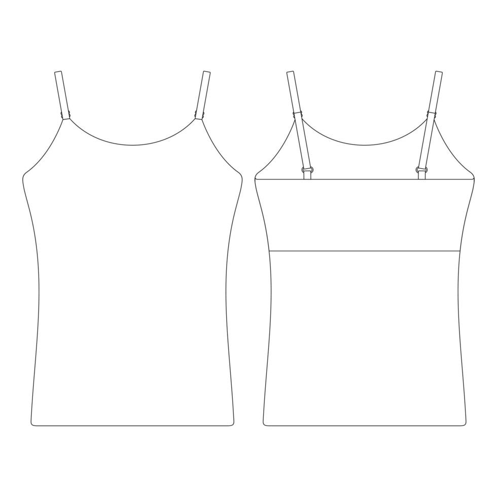 modelo sutiã top ilustração vetorial design plano contorno roupas vetor