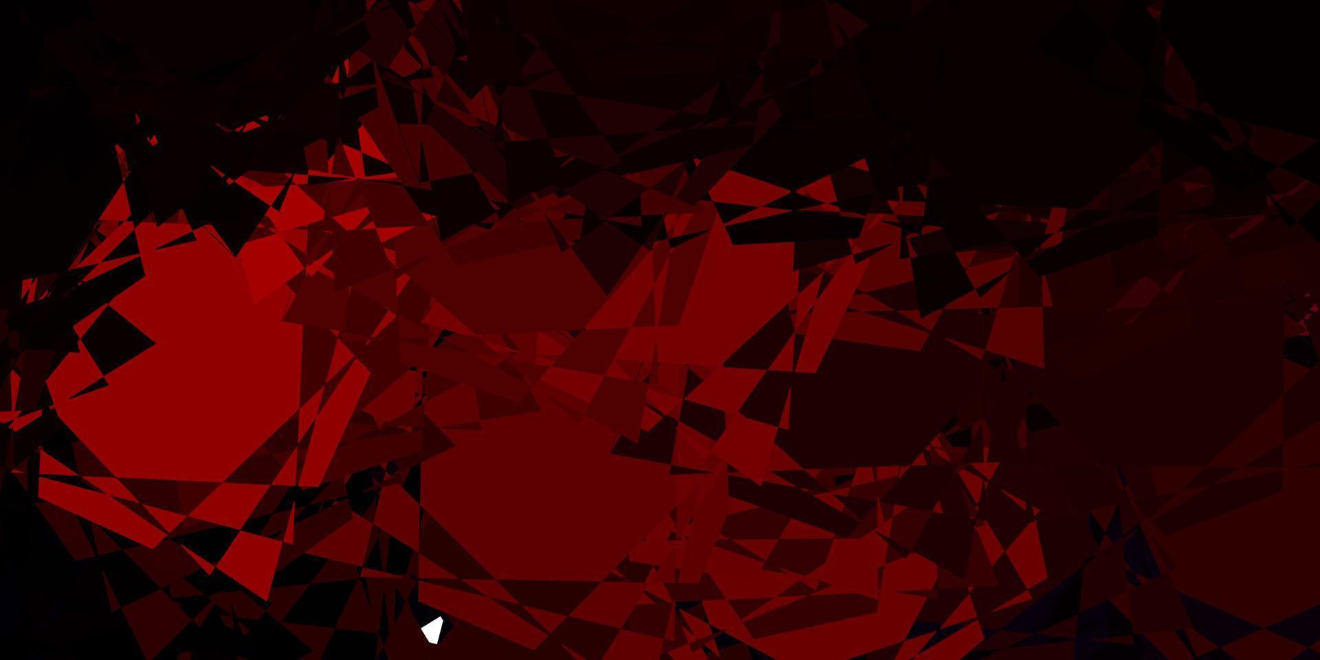 pano de fundo vector vermelho escuro com triângulos, linhas.