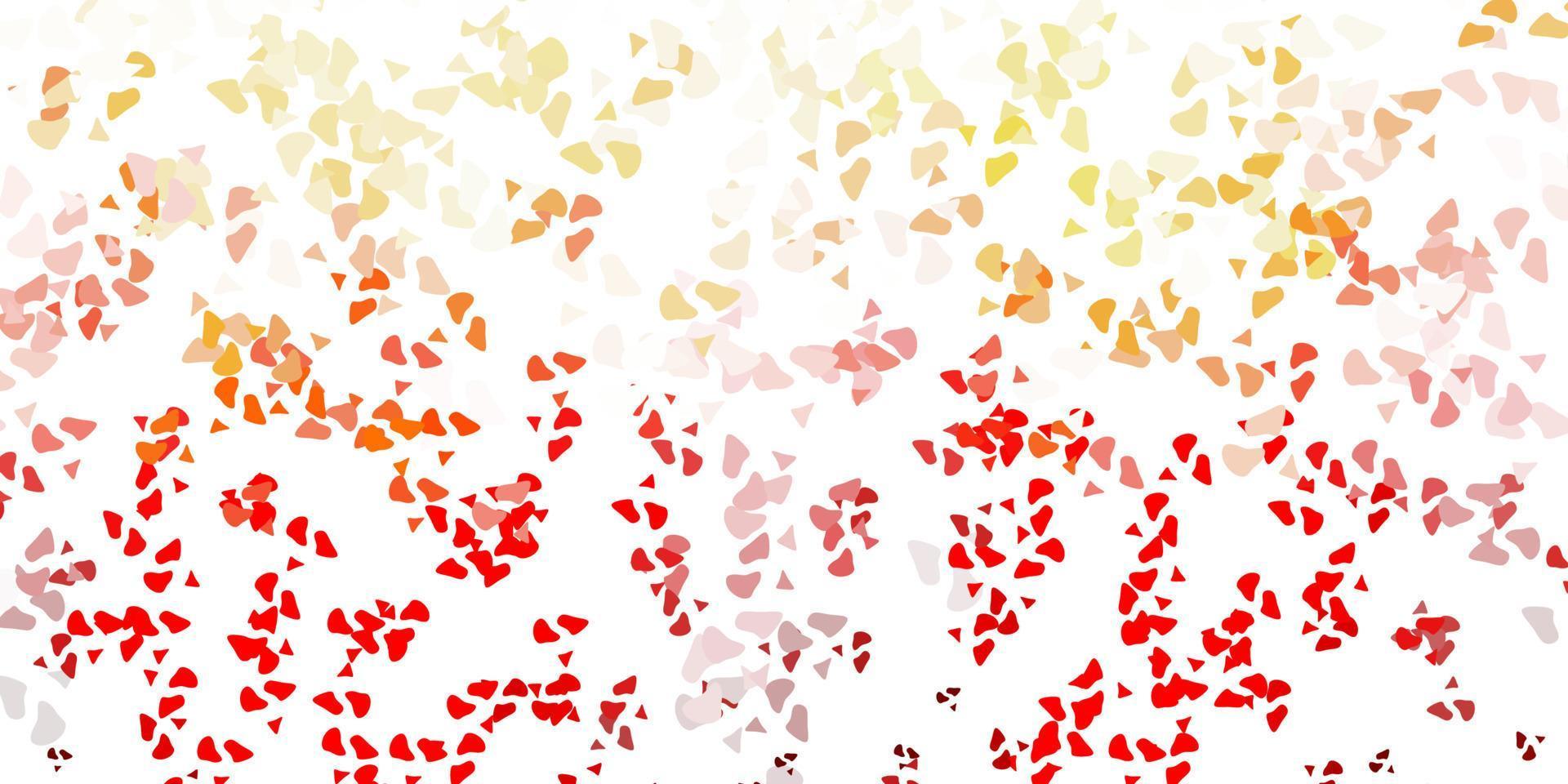 textura vector vermelho claro com formas de memphis.