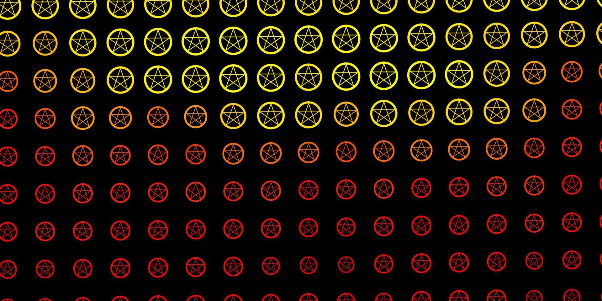 pano de fundo vector vermelho escuro com símbolos de mistério.