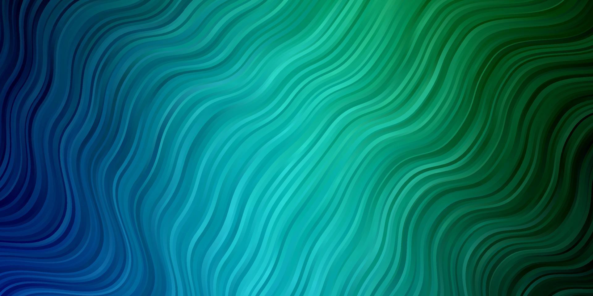 padrão de vetor azul e verde claro com linhas curvas.