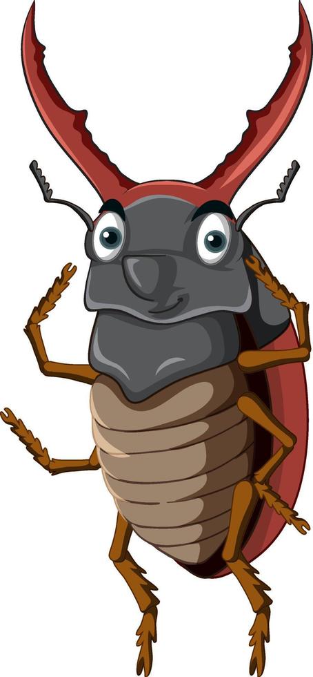 um personagem de desenho animado de besouro isolado vetor
