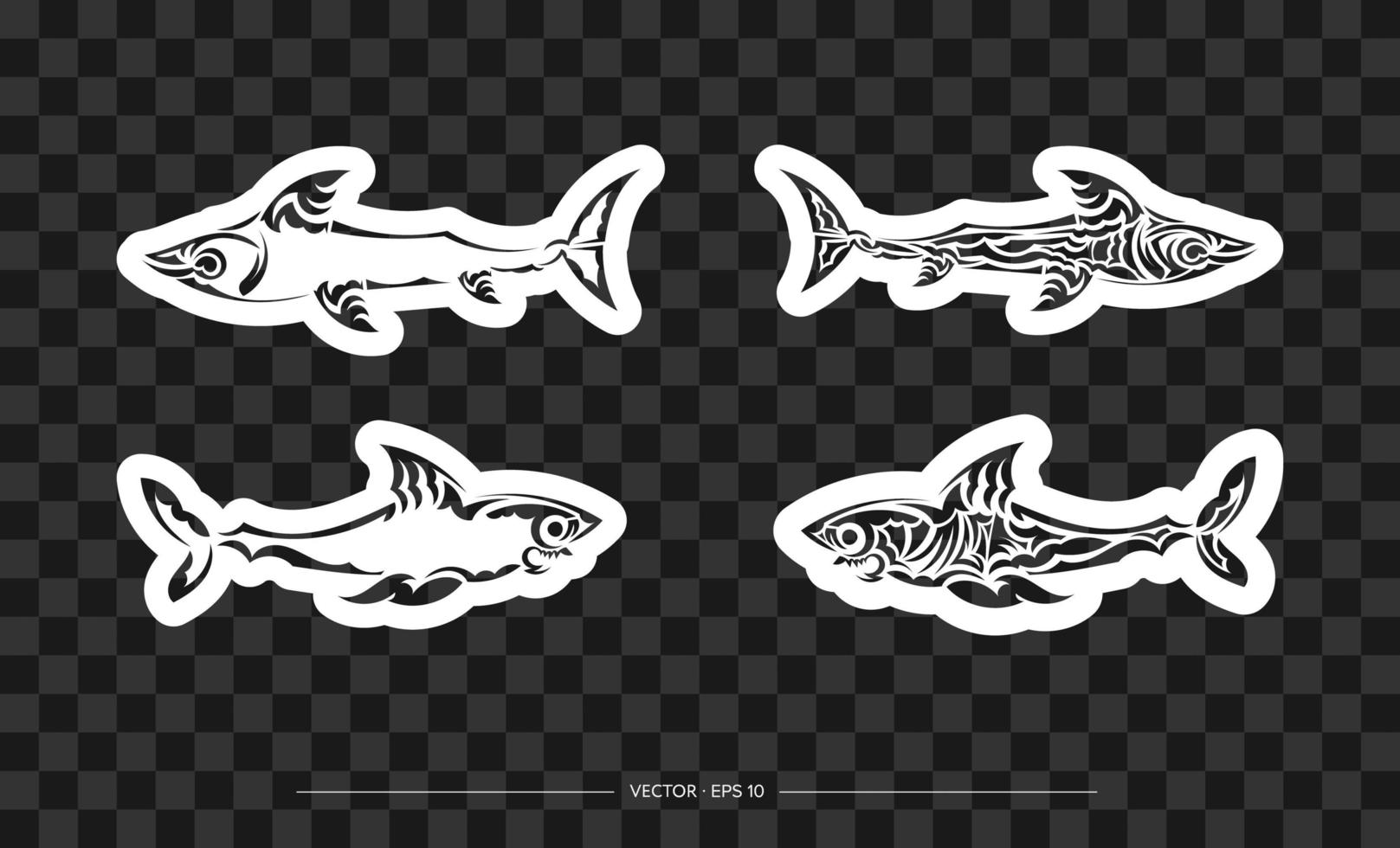 tubarão em uma estampa de estilo simples para uma t-shirt. isolado. ilustração vetorial vetor