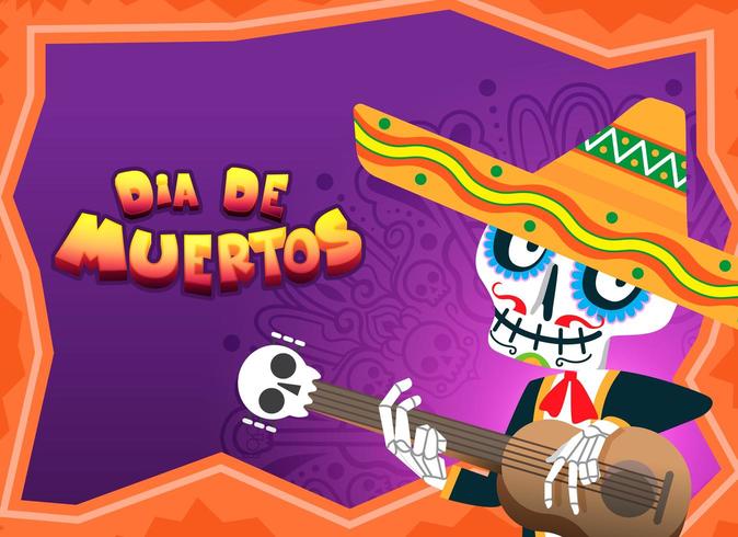 Dia da ilustração celebração morto, dia de muertos vetor