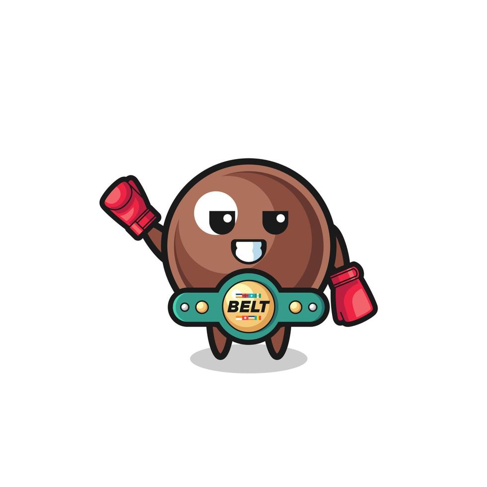 personagem de mascote de boxer de pérola de tapioca vetor