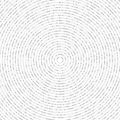 Padrão de meio-tom abstrato ponto radial preto vetor