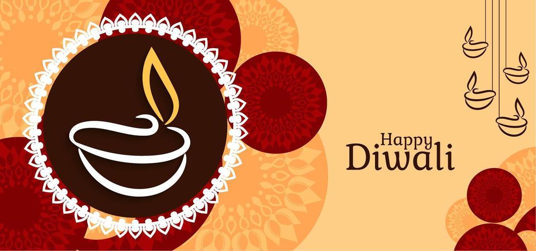 Fundo feliz elegante gráfico Diwali vetor