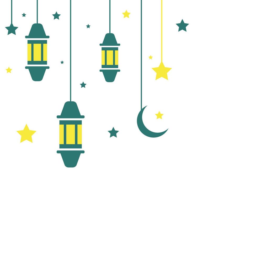 lanterna ramadhan kareem fundo design ilustração vetorial. modelo de plano de fundo de saudações do ramadã vetor