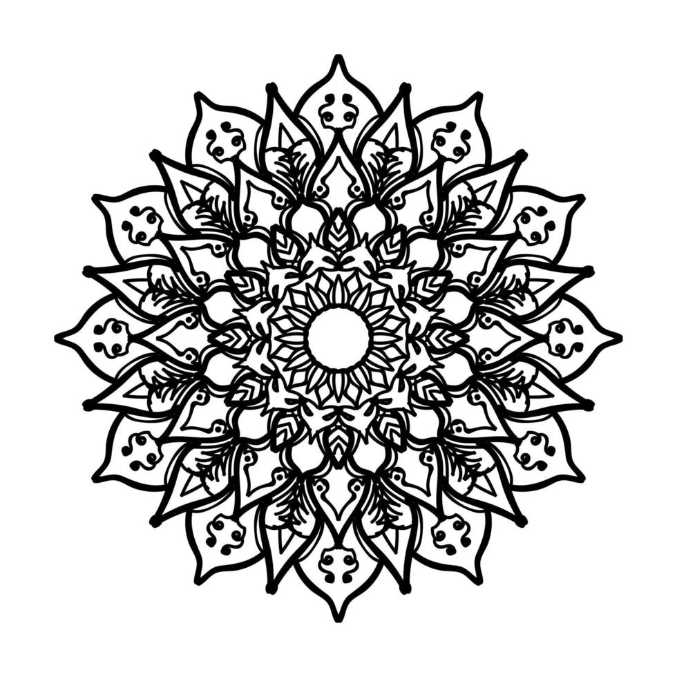 mandala desenhada à mão. decoração em ornamento de doodle oriental étnica. vetor