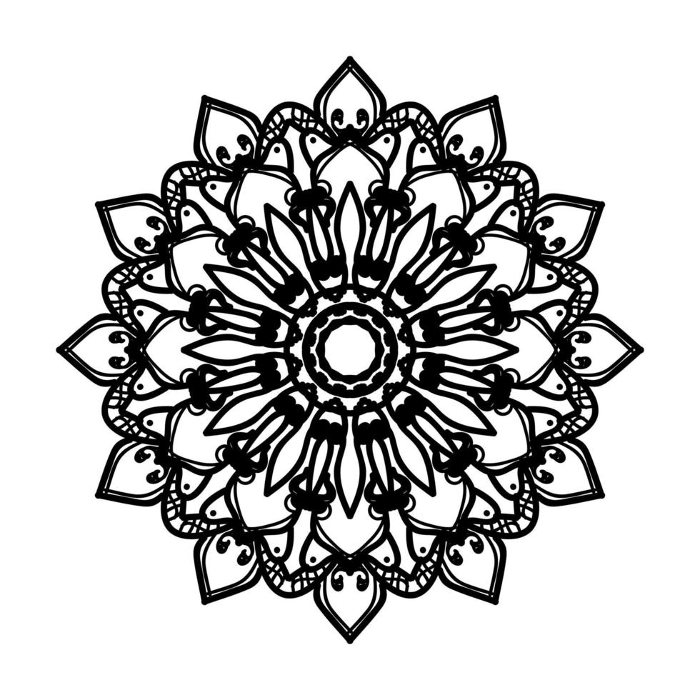 mandala desenhada à mão. decoração em ornamento de doodle oriental étnica. vetor