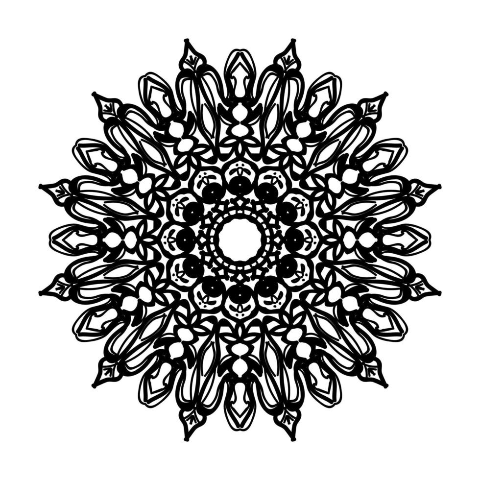 mandala desenhada à mão. decoração em ornamento de doodle oriental étnica. vetor