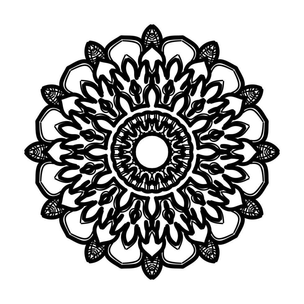 mandala desenhada à mão. decoração em ornamento de doodle oriental étnica. vetor