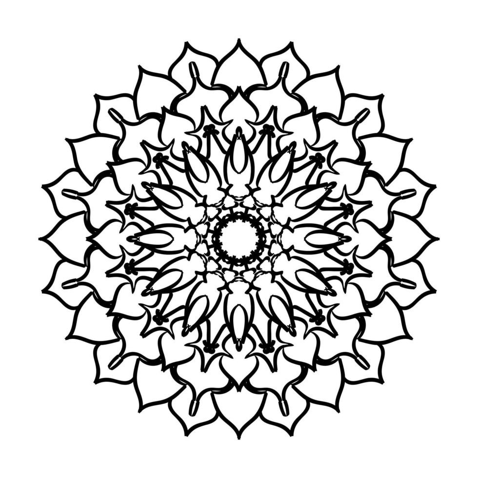 mandala desenhada à mão. decoração em ornamento de doodle oriental étnica. vetor