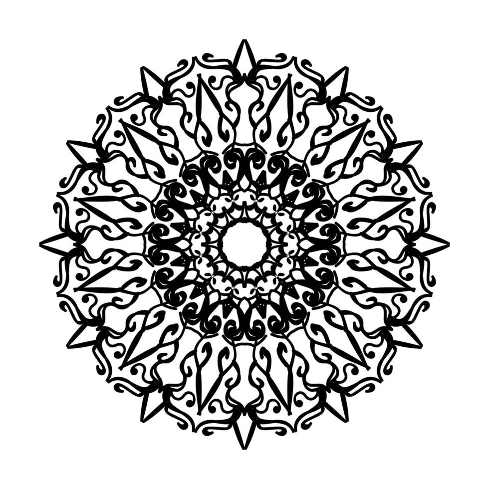 mandala desenhada à mão. decoração em ornamento de doodle oriental étnica. vetor