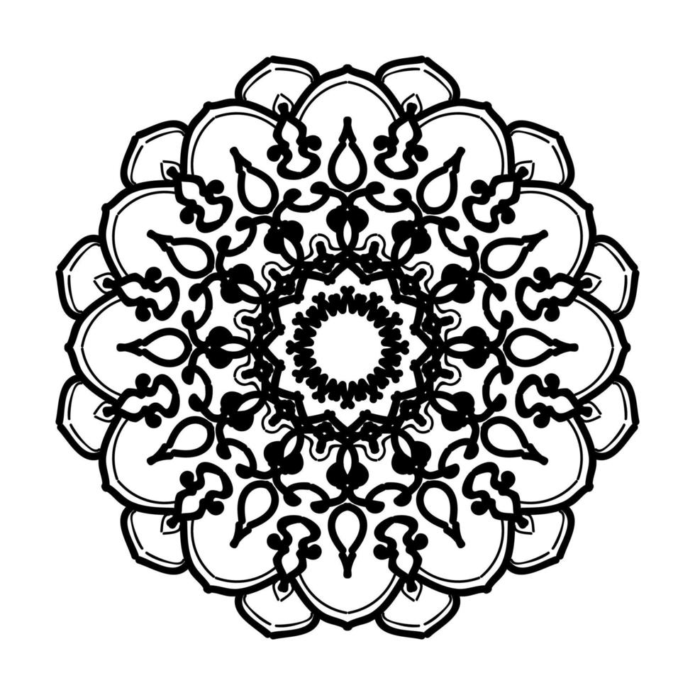 mandala desenhada à mão. decoração em ornamento de doodle oriental étnica. vetor