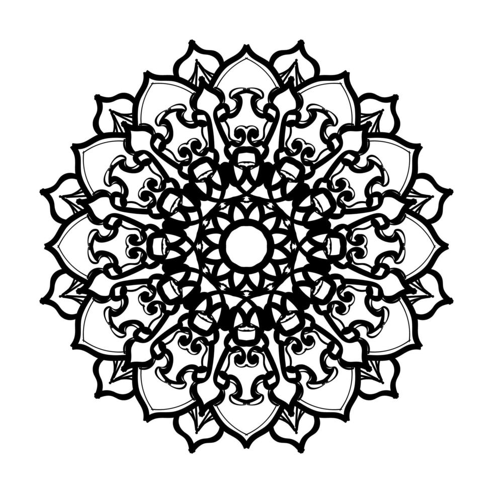 mandala desenhada à mão. decoração em ornamento de doodle oriental étnica. vetor