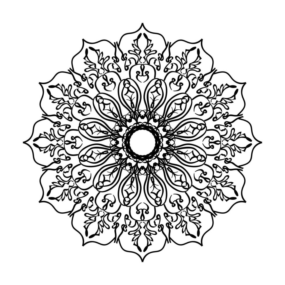 mandala desenhada à mão. decoração em ornamento de doodle oriental étnica. vetor