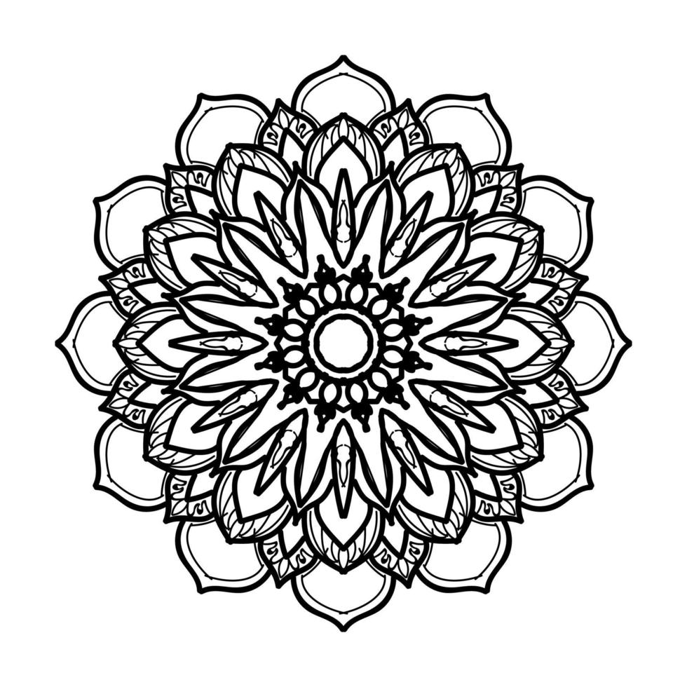 mandala desenhada à mão. decoração em ornamento de doodle oriental étnica. vetor