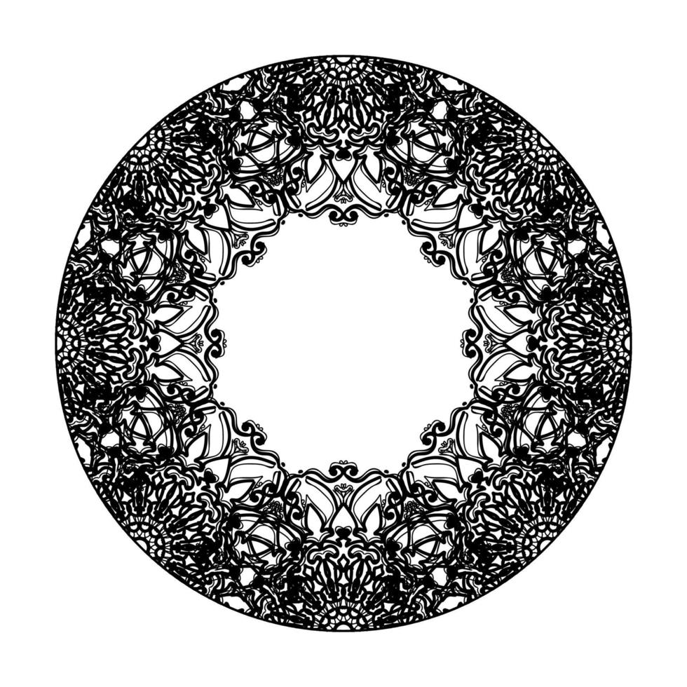 vetor círculo abstrato redondo. estilo de mandala.