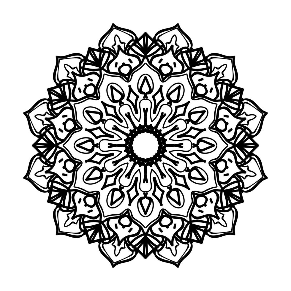 mandala desenhada à mão. decoração em ornamento de doodle oriental étnica. vetor