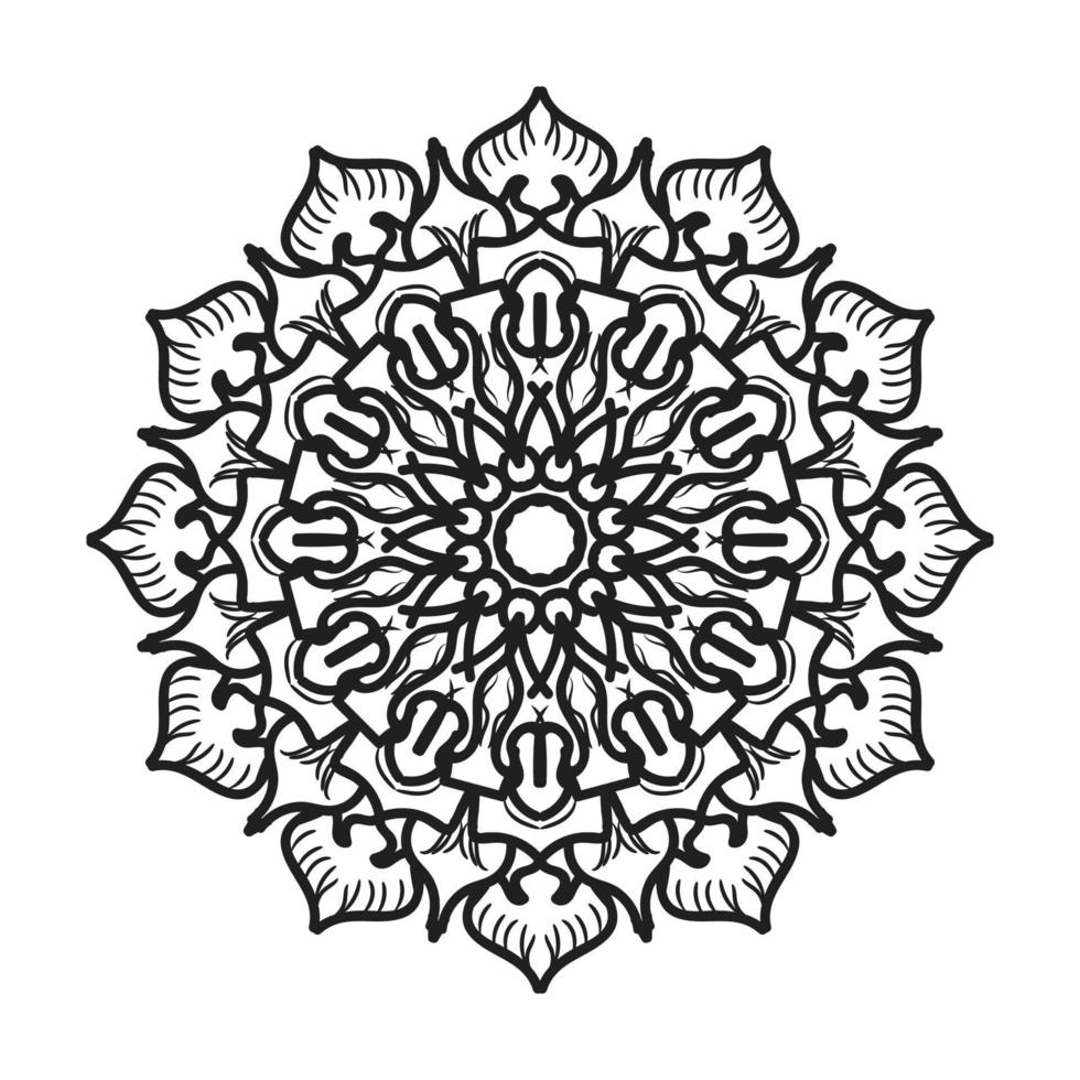 mandala desenhada à mão. decoração em ornamento de doodle oriental étnica. vetor