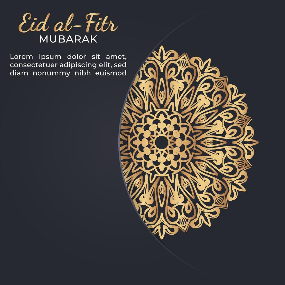 ilustração comemorativa eid mubarak. vetor