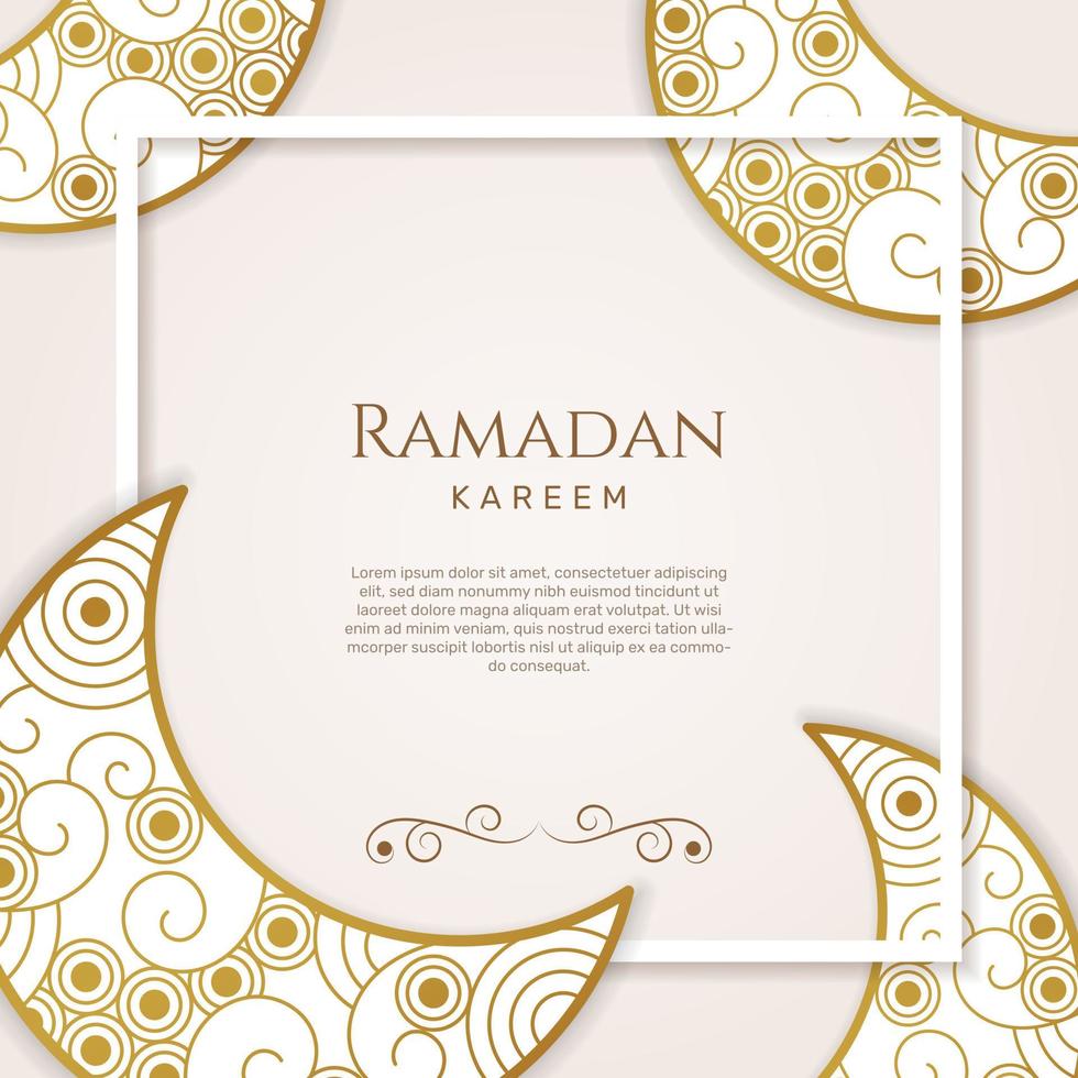 cartão decorativo islâmico ramadan kareem. - vetor. vetor