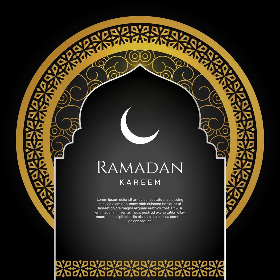 cartão decorativo islâmico ramadan kareem. - vetor. vetor