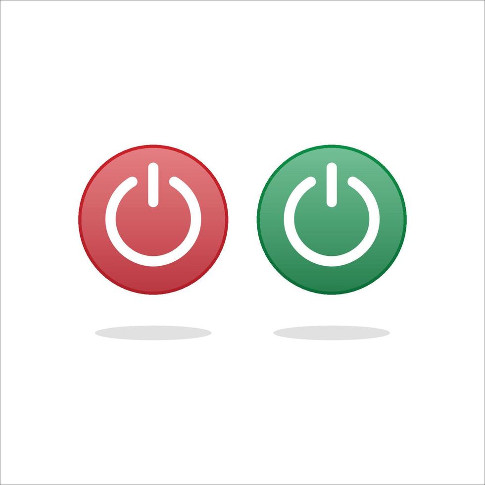 vetor de ícone do botão liga / desliga bom para botão desligar ou ícone de energia na web, aplicativos de telefone e muito mais.
