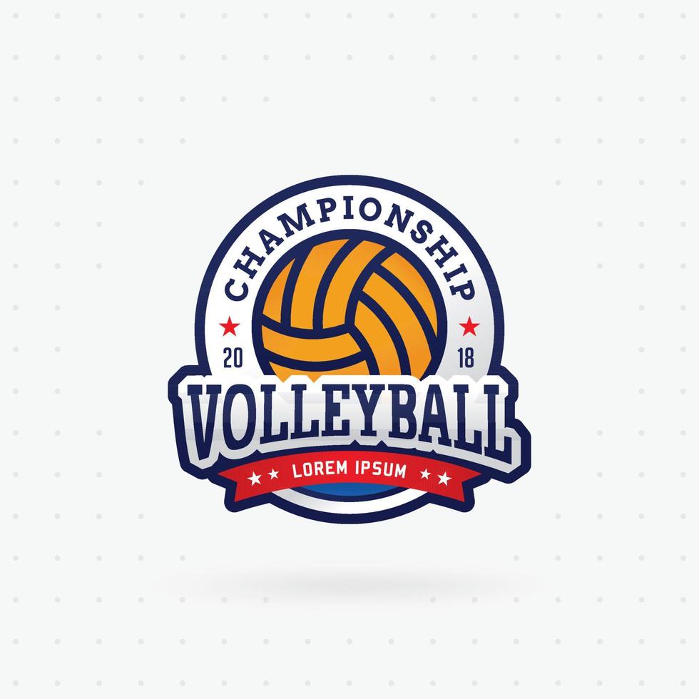 logotipo do torneio de vôlei vetor