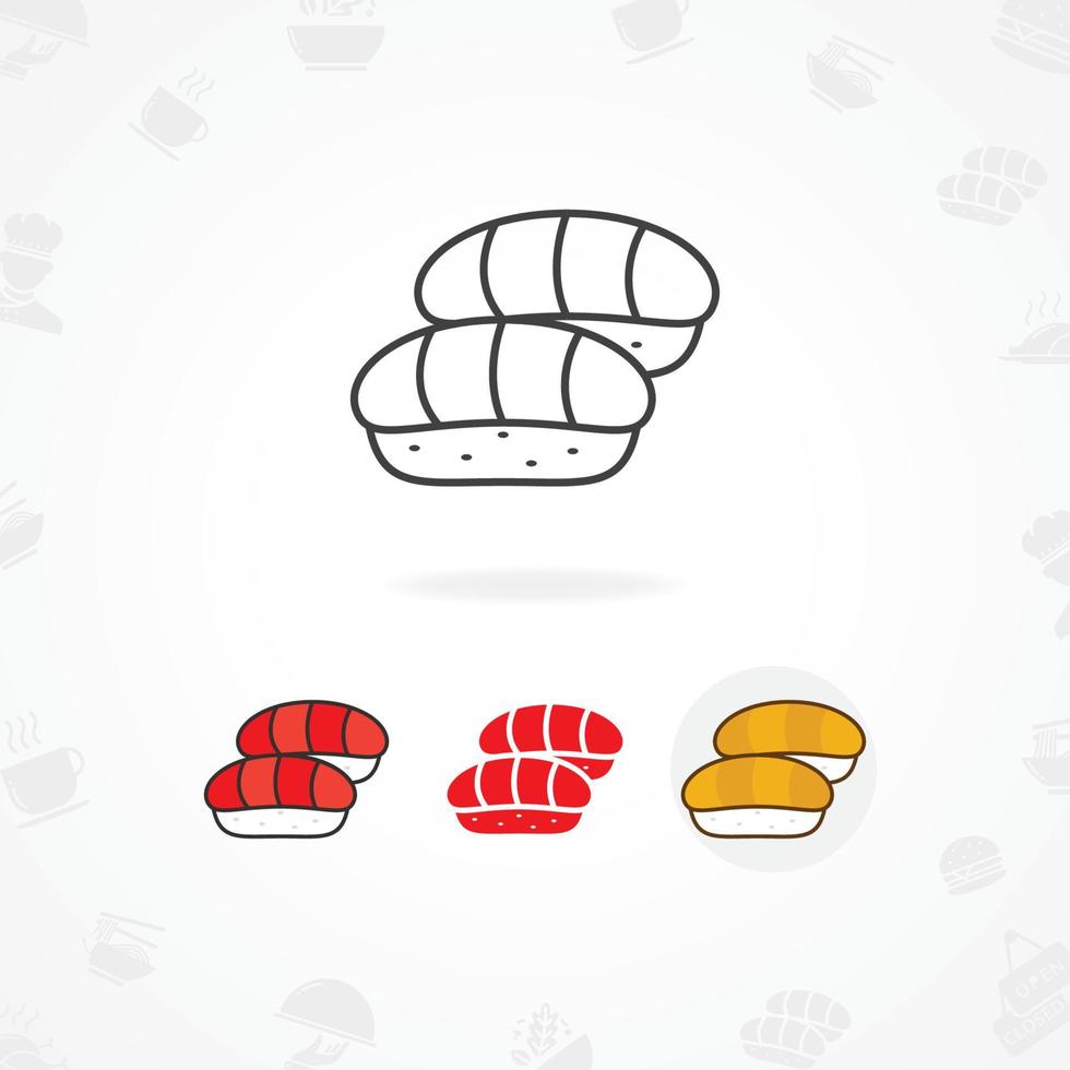 design de ícone de sushi vetor