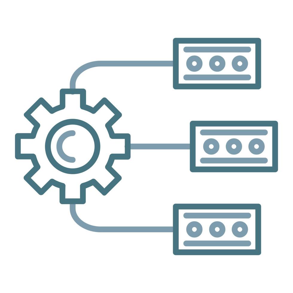 ícone de duas cores de linha de planejamento vetor