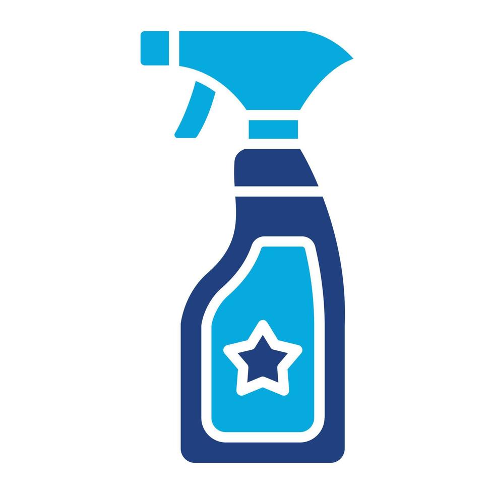 ícone de duas cores de glifo de spray de limpeza vetor