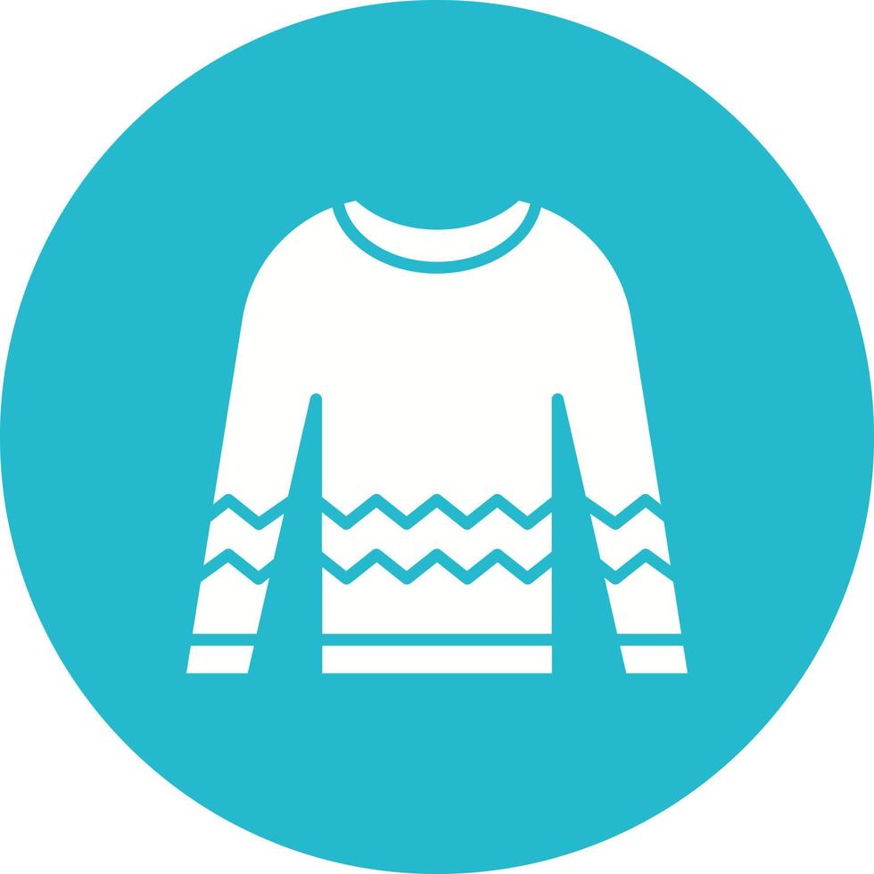 ícone de fundo de círculo de glifo de suéter vetor