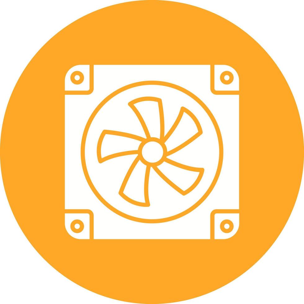 ícone de fundo do círculo de glifo do refrigerador de ar vetor