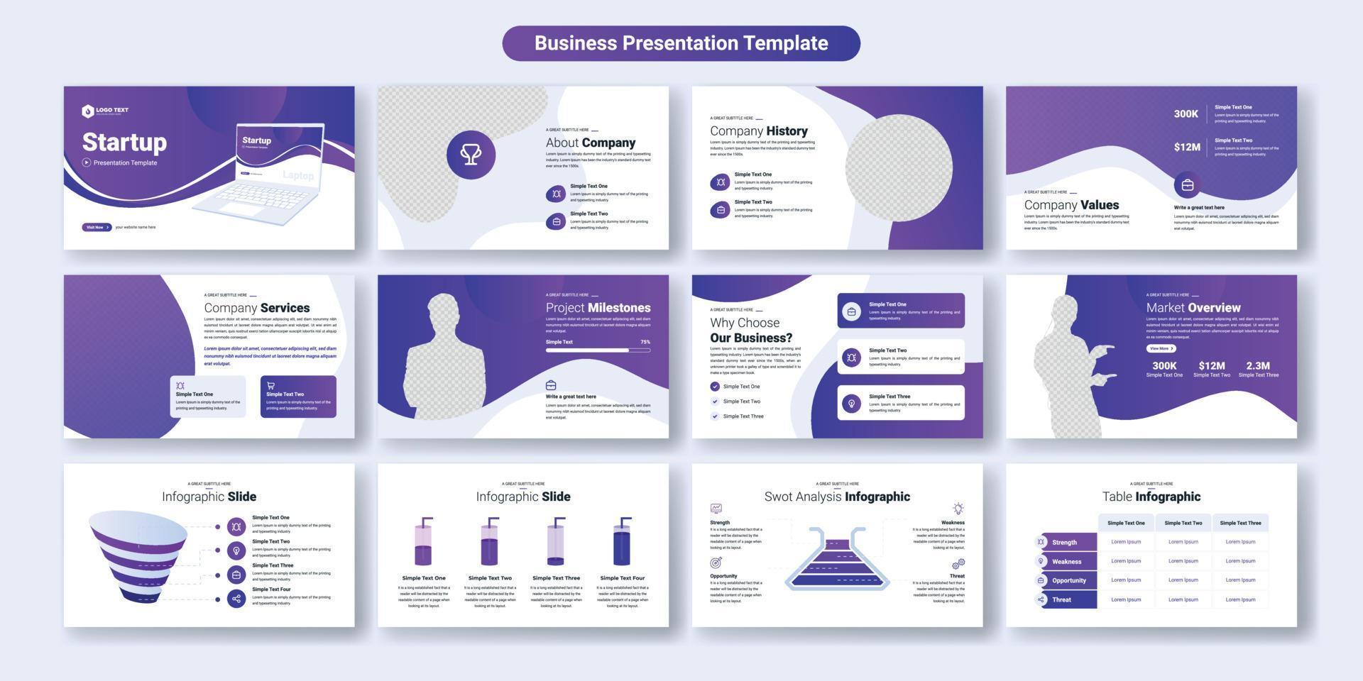 design de modelo de slides de apresentação de negócios criativos. use para fundo de apresentação moderno, design de folheto, controle deslizante de site, página de destino, relatório anual, perfil da empresa vetor