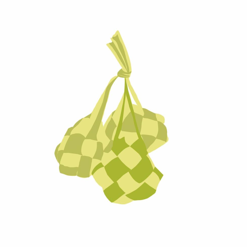 ilustração de desenho de mão de ketupat vetor