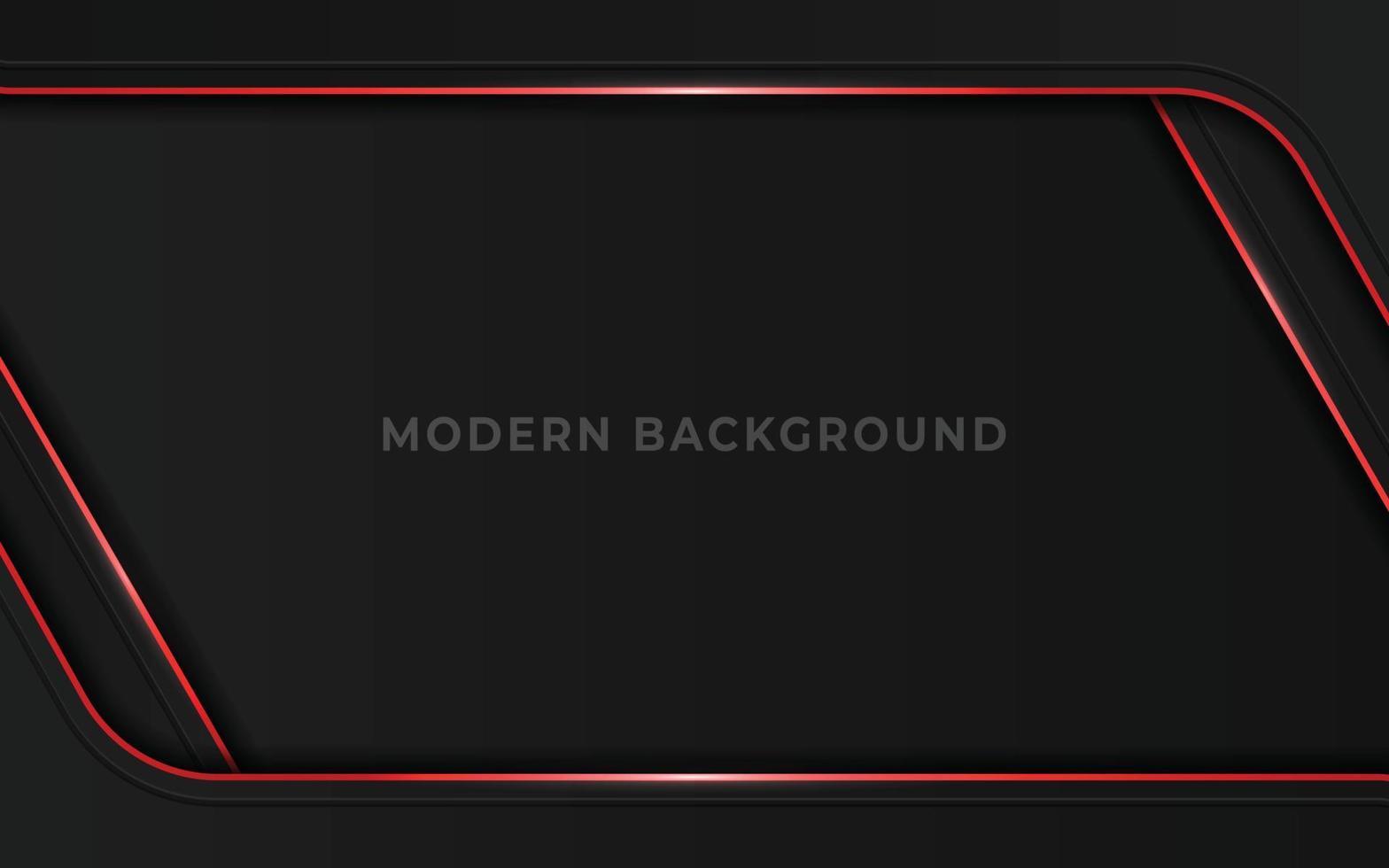 fundo de design de tecnologia moderna preto vermelho metálico abstrato vetor