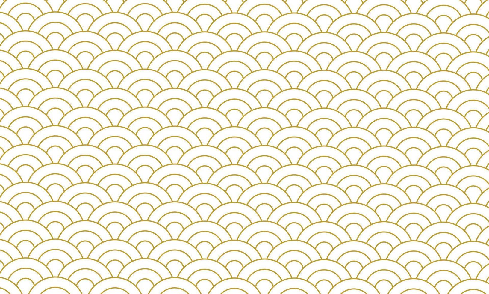 padrão de ouro estilo japonês, fundo dourado vetor