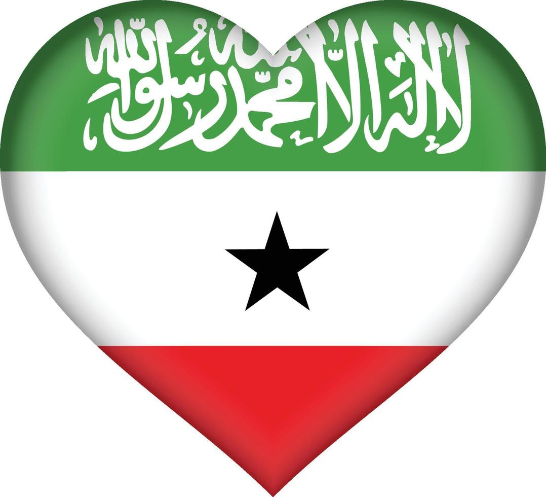 coração de bandeira da somalilândia vetor