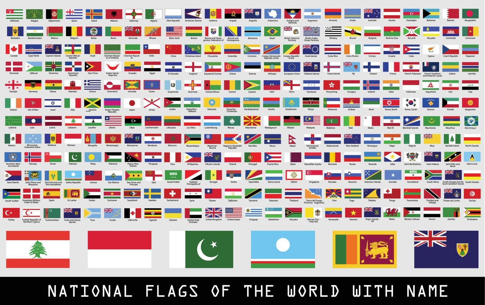 todas as bandeiras nacionais do mundo vetor