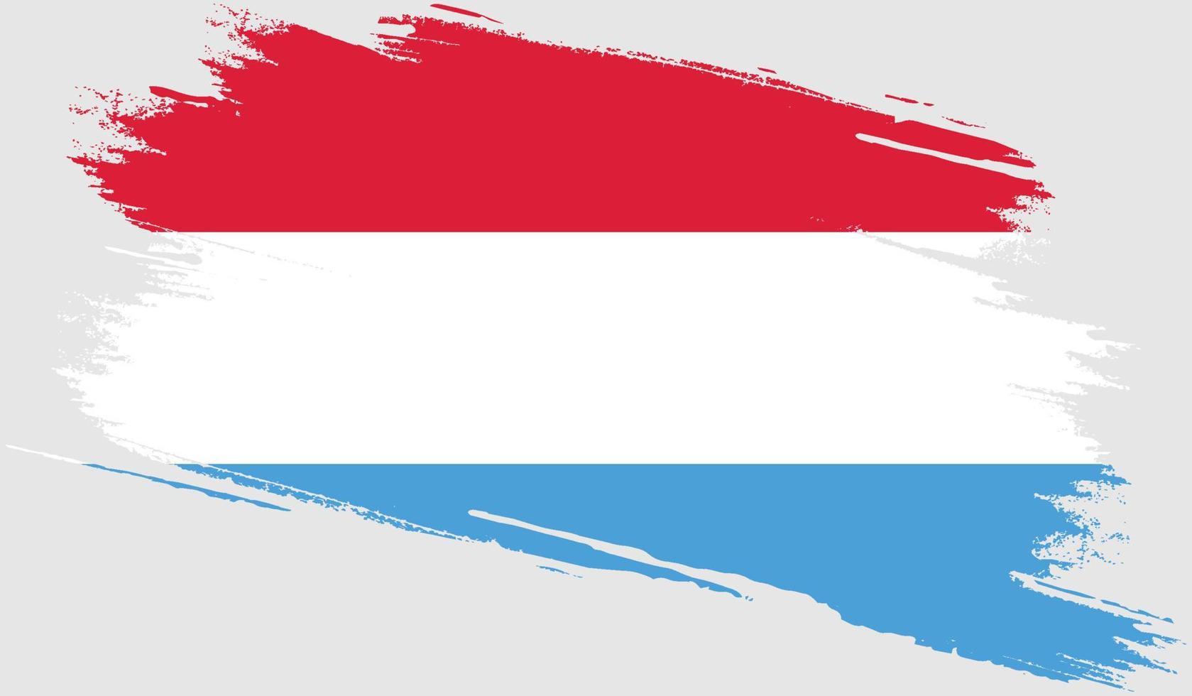 bandeira de luxemburgo com textura grunge vetor