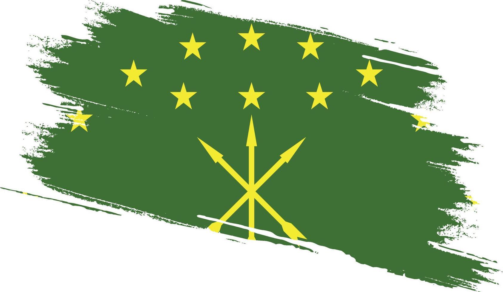 bandeira adygea com textura grunge vetor