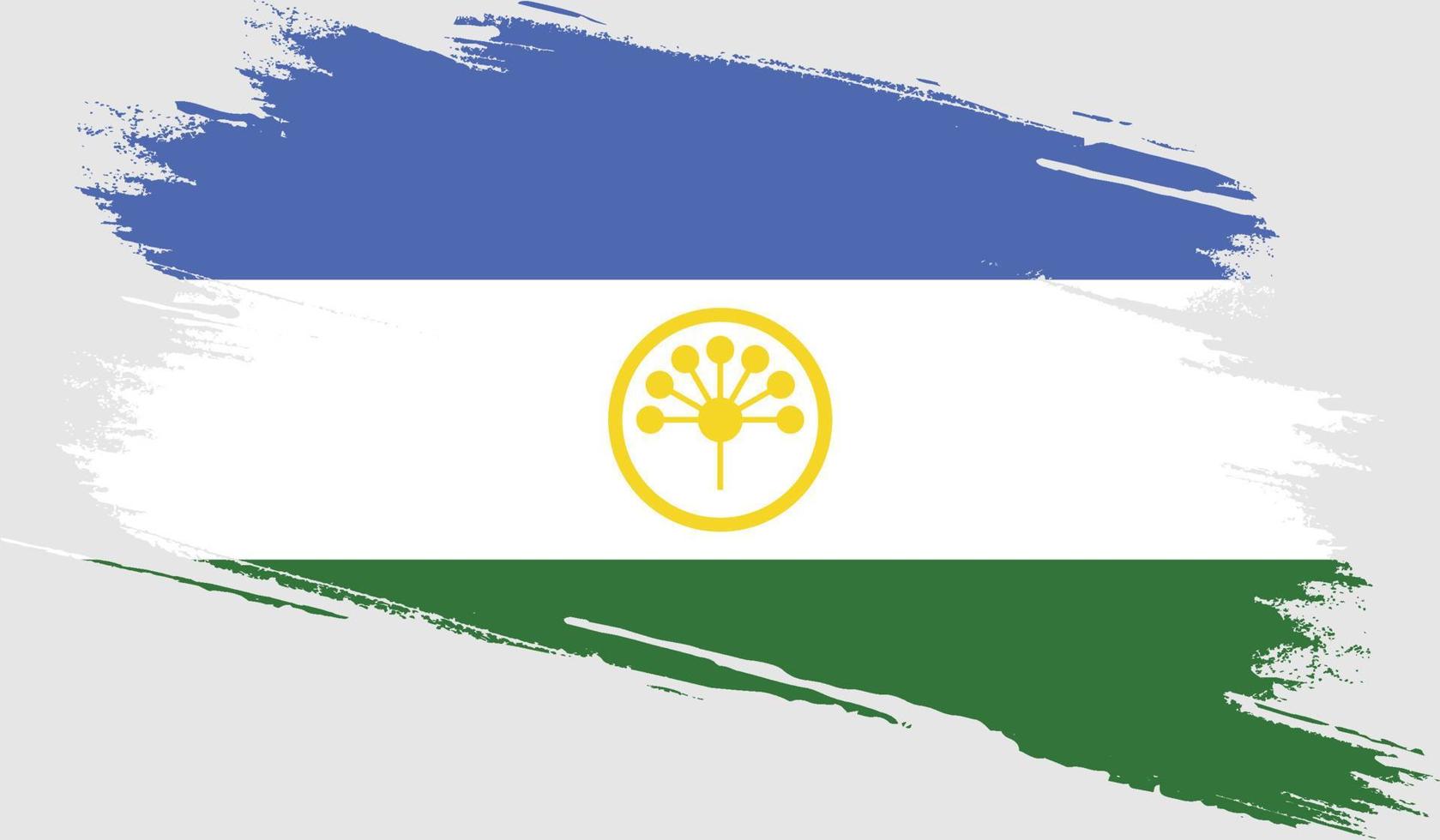 bandeira de bashkortostan com textura grunge vetor