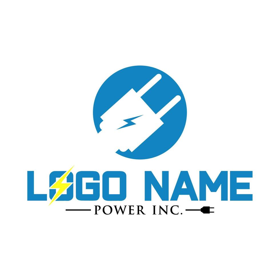 vetor de logotipo de soluções de serviço elétrico
