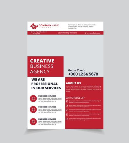 Design de brochura criativa de agência de negócios vetor